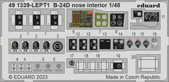 Eduard Accessories 491339 B-24D nose interior 1/48 REVELL