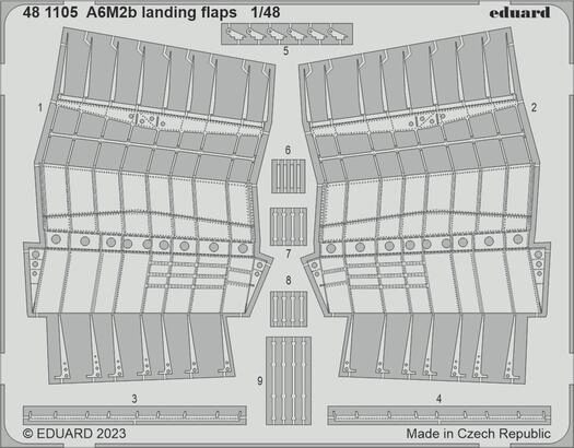 Eduard Accessories 481105 A6M2b landing flaps 1/48 ACADEMY