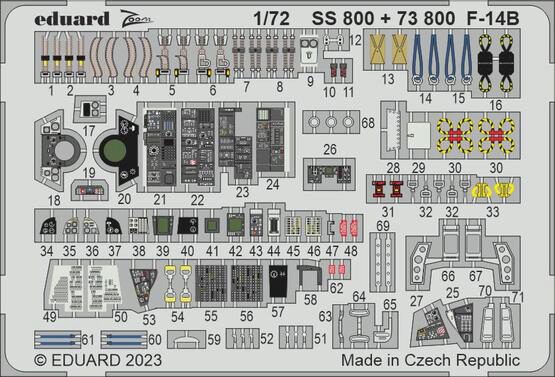 Eduard Accessories 73800 F-14B 1/72 ACADEMY