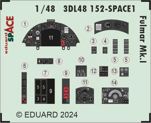 Eduard Accessories 3DL48152 Fulmar Mk.I SPACE 1/48