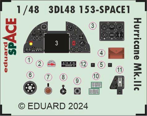 Eduard Accessories 3DL48153 Hurricane Mk.IIc SPACE 1/48