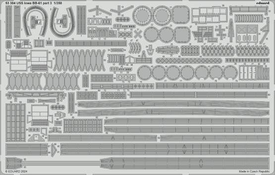 Eduard Accessories 53304 USS Iowa BB-61 part 3 1/350 HOBBY BOSS