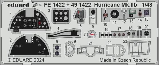Eduard Accessories 491422 Hurricane Mk.IIb 1/48 ARMA HOBBY