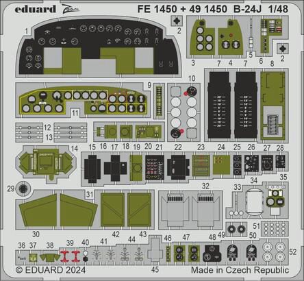 Eduard Accessories FE1450 B-24J  HOBBY BOSS