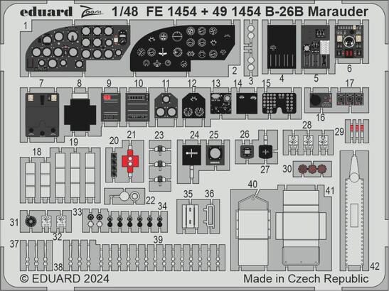 Eduard Accessories FE1454 B-26B Marauder  ICM