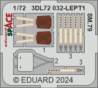 Eduard Accessories 3DL72032 SM.79 SPACE  ITALERI