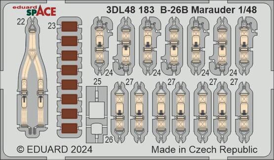 Eduard Accessories 3DL48183 B-26B Marauder SPACE  ICM