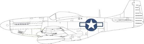 Eduard Accessories CX664 P-51D US national insignia