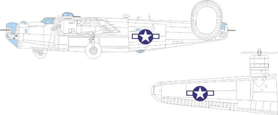 Eduard Accessories CX668 B-24H US national insignia 1/72