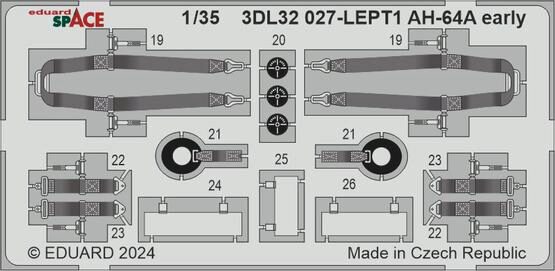 Eduard Accessories 3DL32027 AH-64A early SPACE