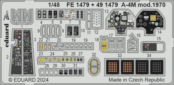 Eduard Accessories FE1479 A-4M mod. 1970  MAGIC FACTORY