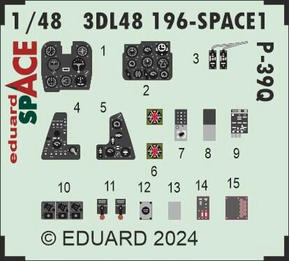 Eduard Accessories 3DL48196 P-39Q SPACE  ARMA HOBBY