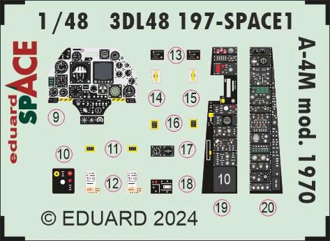 Eduard Accessories 3DL48197 A-4M mod. 1970 SPACE  MAGIC FACTORY