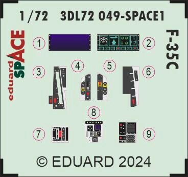 Eduard Accessories 3DL72049 F-35C SPACE