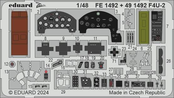Eduard Accessories FE1492 F4U-2  HOBBY BOSS