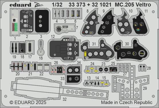 Eduard Accessories 33373 MC.205 Veltro  ITALERI