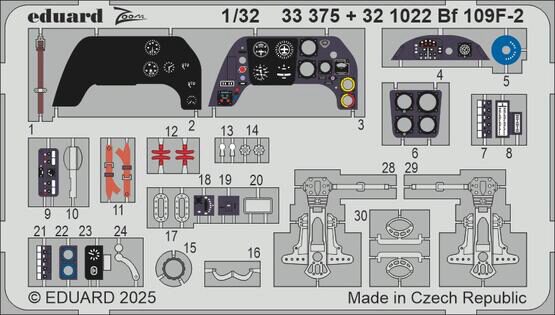 Eduard Accessories 33375 Bf 109F-2  HOBBY 2000 / HASEGAWA