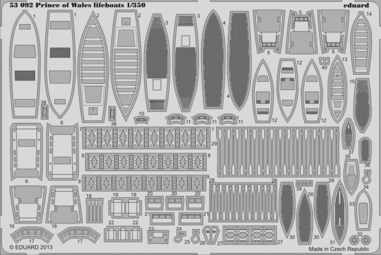 Eduard Accessories 53092 Prince of Wales lifeboats for Tamiya