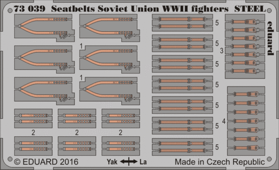 Eduard Accessories 73039 Seatbelts Soviet Union WWII fightersSTEE