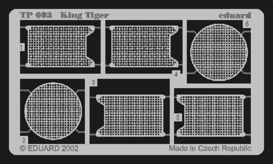 Eduard Accessories TP003 Fotoätzsatz für King Tiger von Tamiya Fotoätzsatz für Tamiya Bausatz