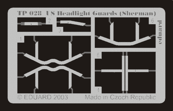 Eduard Accessories TP028 US Headlight Guards (Sherman) Fotoätzsatz