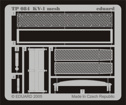 Eduard Accessories TP084 KV-1 mesh für Trumpeter Bausatz