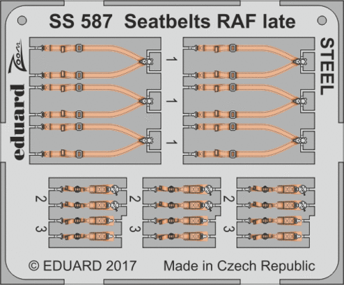 Eduard Accessories SS587 Seatbelts RAF late STEEL