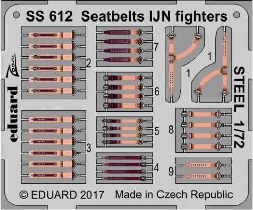 Eduard Accessories SS612 Seatbelts IJN fighters STEEL