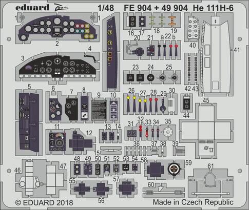 Eduard Accessories FE904 He 111H-6 for ICM