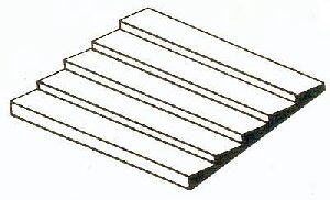 Evergreen 14080 Strukturplatte, 300x600x1,0 mm, Raster 2,00 mm, 1 Stück