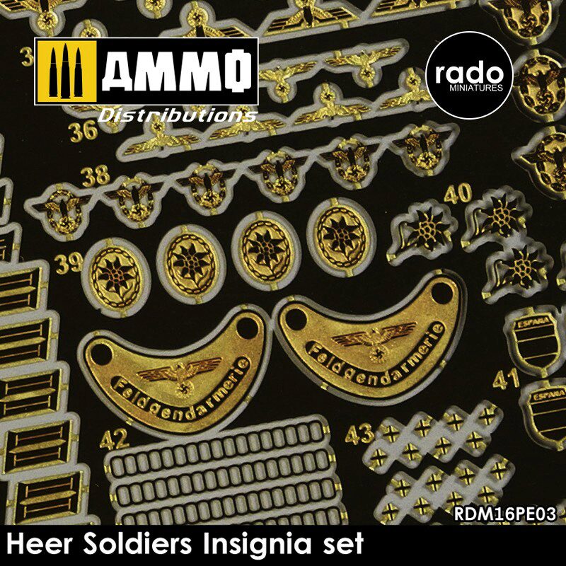 Rado Miniatures RDM16PE03 Heer Soldiers Insignia set 