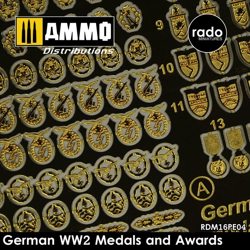 Rado Miniatures RDM16PE04 German WW2 Medals and awards set 