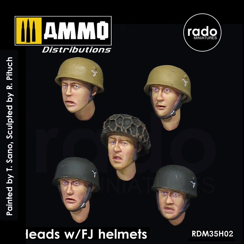 Rado Miniatures RDM35H02 1/35 Heads w/FJ helmets 