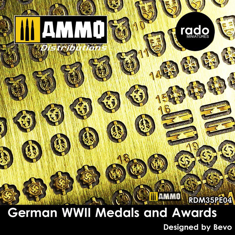 Rado Miniatures RDM35PE04 1/35 German WWII Medals and Awards 