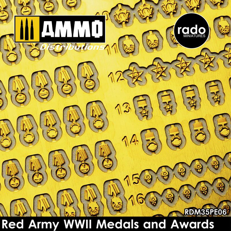 Rado Miniatures RDM35PE06 1/35 Red Army WWII Medals and Awards 
