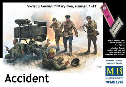 Master Box Ltd. MB3590 Accident. Soviet & German military men,