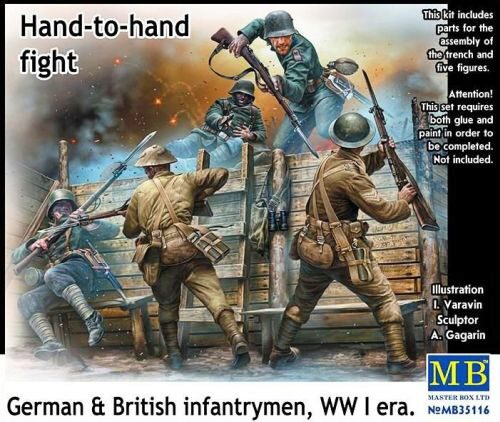 Master Box Ltd. MB35116 Hand-to-hand fight,German&British infant infantrymen, WWI era
