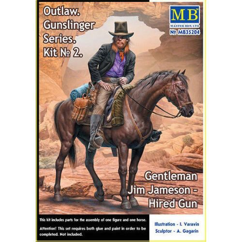 Master Box Ltd. MB35204 Outlow. Gunslinger series. Kit No.2. Gentleman Jim Jameson - Hired Gun