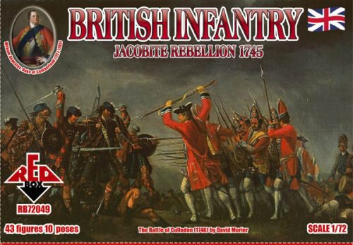 Red Box RB72049 British Infantry 1745,Jacobite Rebellion