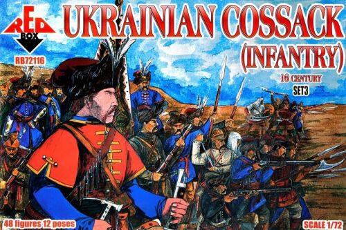 Red Box RB72116 Ukrainian Cossack(infantry)16 cent.Set3