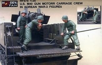 Hobby Fan HF575 U.S. M40 Gun Motor Carri. in Kor.W./3Fig
