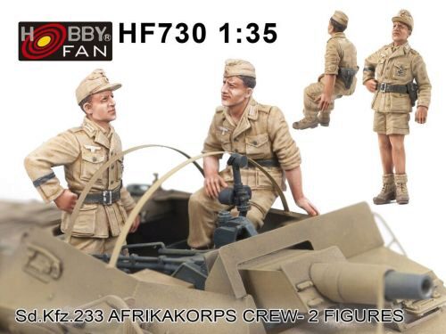Hobby Fan HF730 Sd.kfz 233 Afrikakorps Crew-2 figures