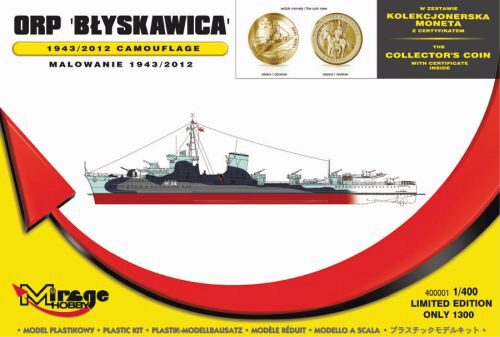 Mirage Hobby 400001 ORP 'Blyskawica' 1943/2012 Camouflage