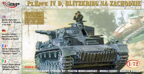 Mirage Hobby 72854 German Tank Pz.Kpfw. IVD "BLITZKRIEG" in the WEST