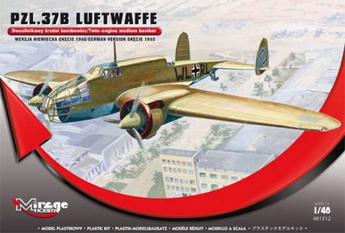 Mirage Hobby 481312 PZL.37B Luftwaffe Germ.Vers. Okecie 1940