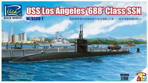 Riich Models RN28008 USS Los Angeles 688 Class SSN w/DSRV-1
