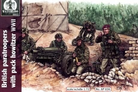 WATERLOO 1815 AP036 Britsh paratroopers w.pack howitzer WWII