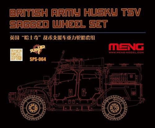 MENG-Model SPS-064 British Army Husky TSV Sagged Wheel Set (Resin)
