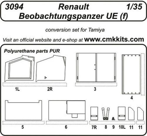 CMK 3094 Renault Beobachtungspanzer UE (f) für Tamiya Bausatz