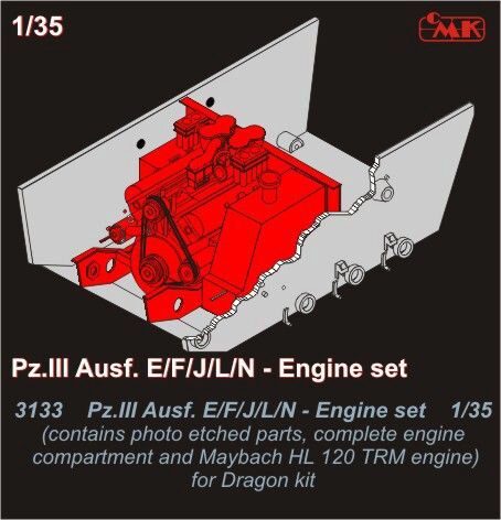 CMK 3133 Pz. III Ausf E/F/J/L/N Engine set